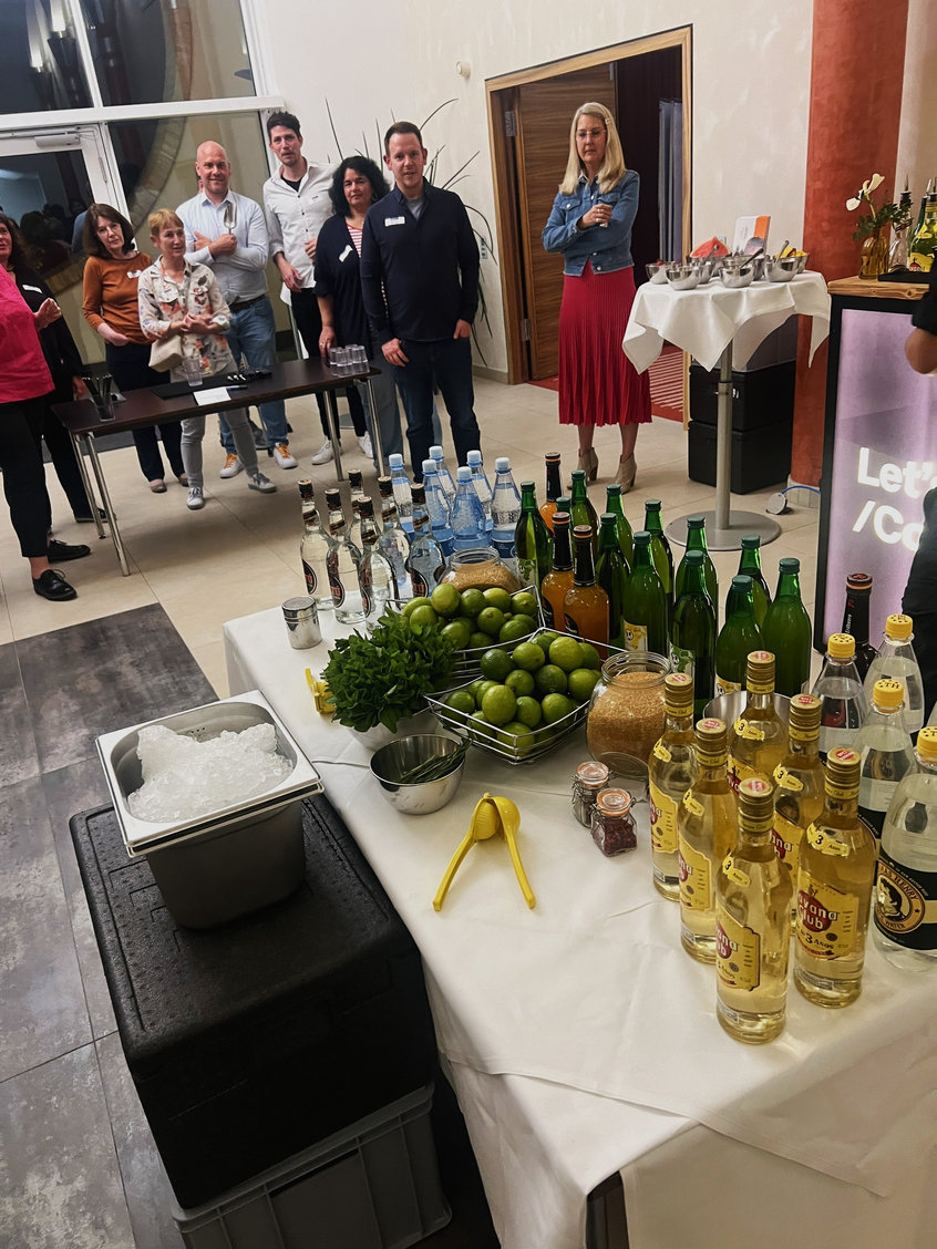 Aufbau beim Cocktailworkshop